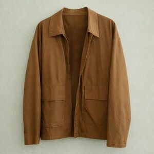 Uniqlo Brown Utility Chore Jacket Cotton Workwear Size L